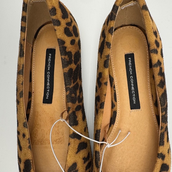 NWT French Connection Leopard Print Ballet Flat Point Toe "Daisy", Size 7 (37) - Picture 9 of 11